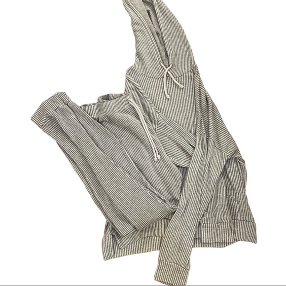 Caution To The Wind Other - Caution to the Wind lounge wear SET- grey blue and white stripe lounge set